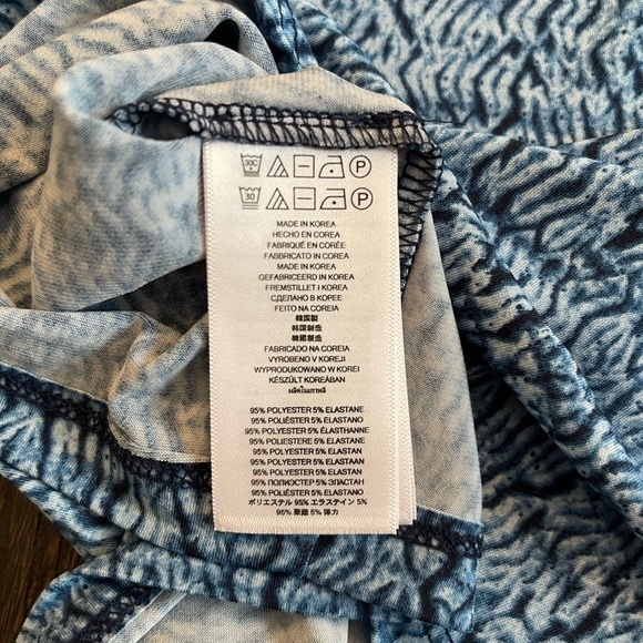 Michael Kors Blue Top With Gold Chain Detail XS - Picture 5 of 5